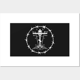 Eastern Orthodox Great Schema Golgotha Cross Barbed Wire Posters and Art